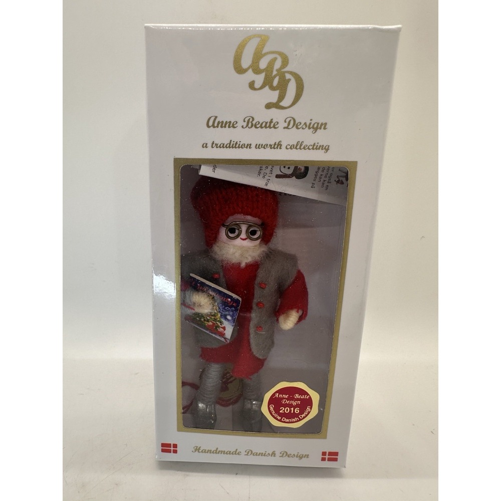 Anne Beate Design Mand med Eventyrbog 2016 Storybook Danish Nisse Boxed NEW